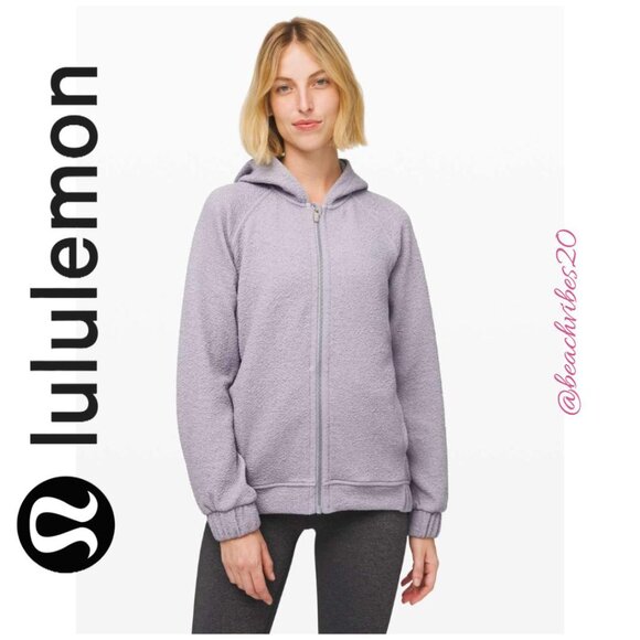LULULEMON ATHLETICA Pave New Ways Full-Zip Glacier Grey/White Medium EUC LL-235 - Picture 2 of 14